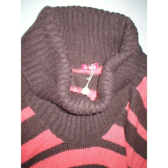 New Womens NWT $205 Eugenes S Brown Orange Mohair Sweater Stripes Pullover Long - Picture 9 of 11